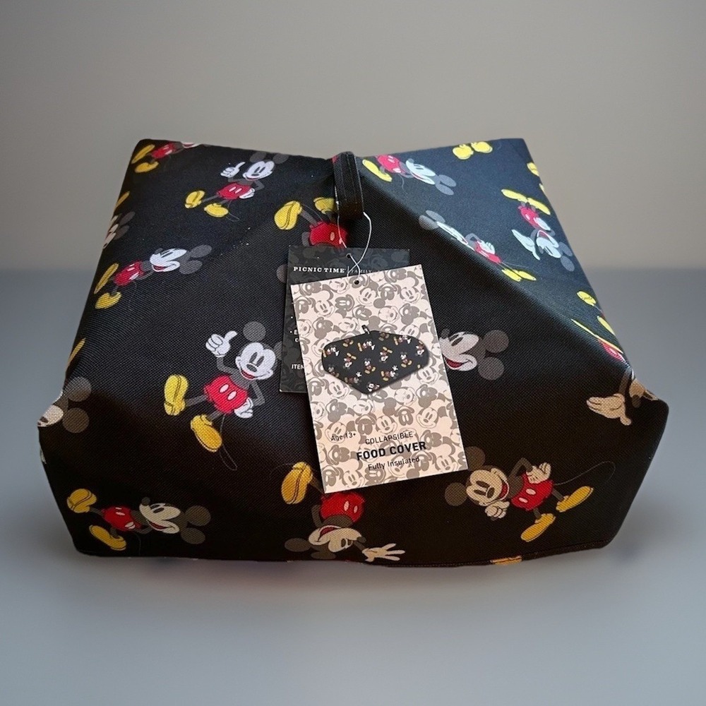 NEW Disney Mickey Mouse Collapsible Insulated Food Cover Picnic Outdoors Storage